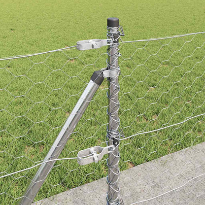 Palo della recinzione Argento 25 x 0,4 m (rete 50 mm) Acciaio