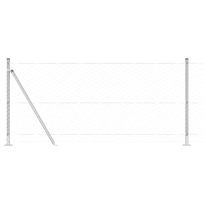 Palo della recinzione Argento 25 x 0,8 m (maglia 50 mm) Acciaio