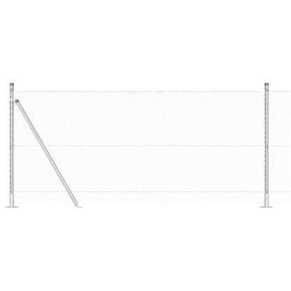 Palo della recinzione Argento 25 x 1 m (rete da 13 mm) Acciaio