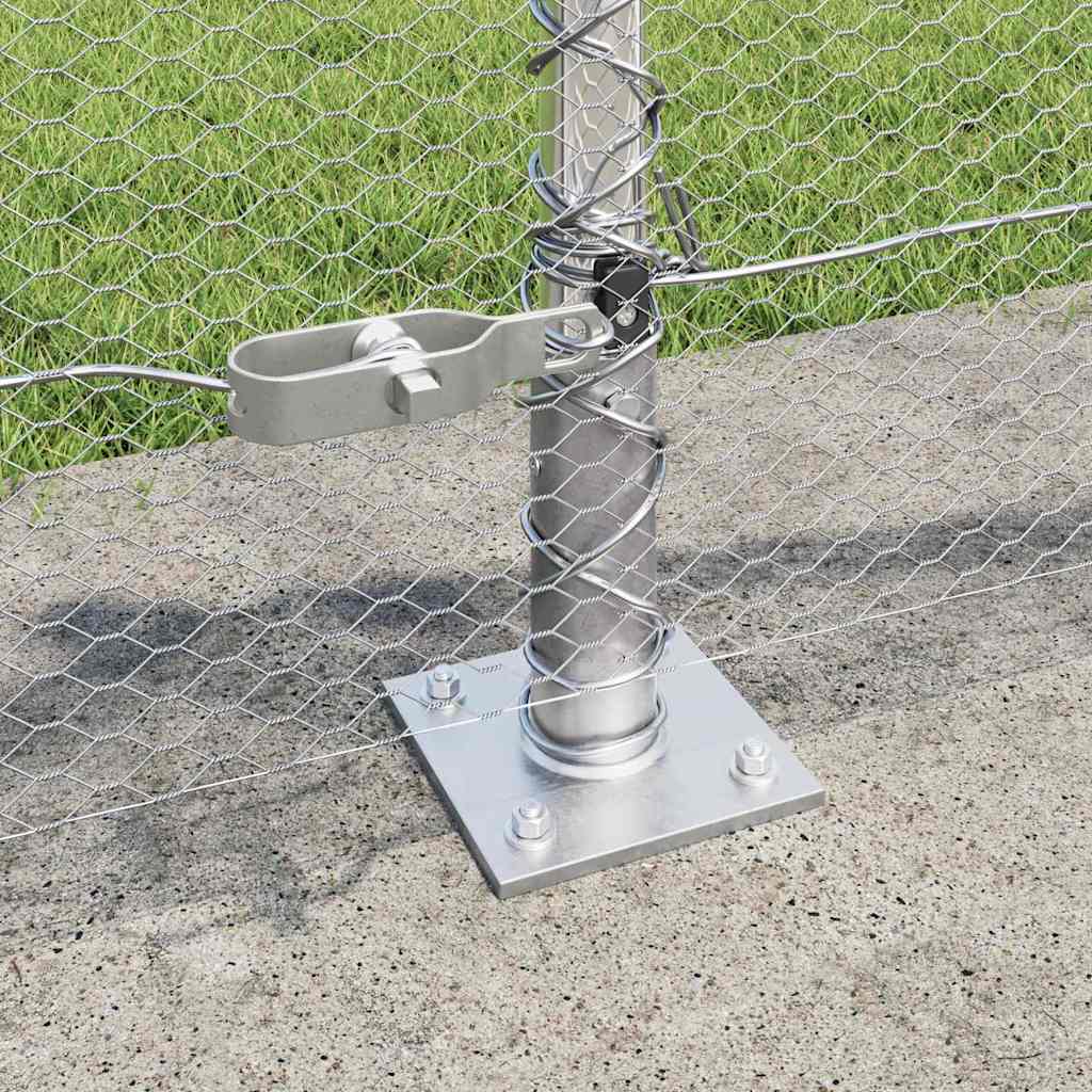 Palo della recinzione Argento 50 x 0,4 m (rete 13 mm) Acciaio