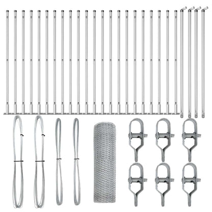 Palo della recinzione Argento 50 x 0,4 m (rete 13 mm) Acciaio