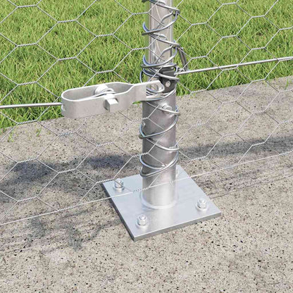 Palo della recinzione Argento 50 x 0,4 m (rete 36 mm) Acciaio