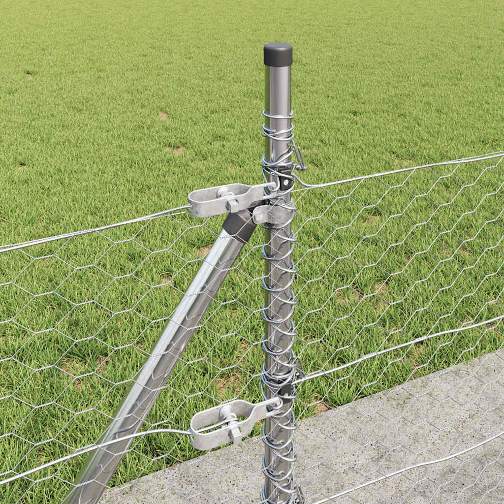 Palo della recinzione Argento 50 x 0,4 m (rete 36 mm) Acciaio