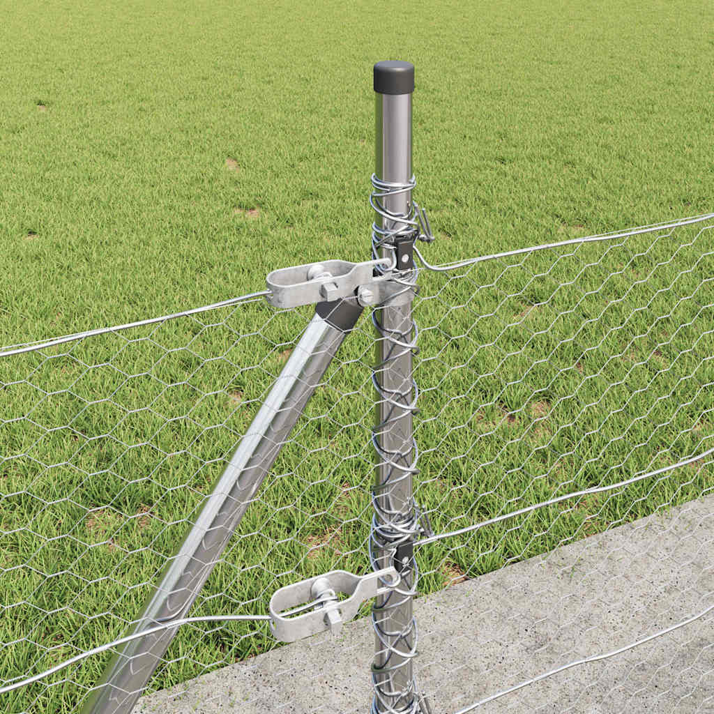 Palo della recinzione Argento 100 x 0,4 m (rete da 25 mm)