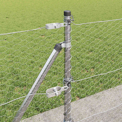 Palo della recinzione Argento 100 x 0,6 m (rete da 25 mm)