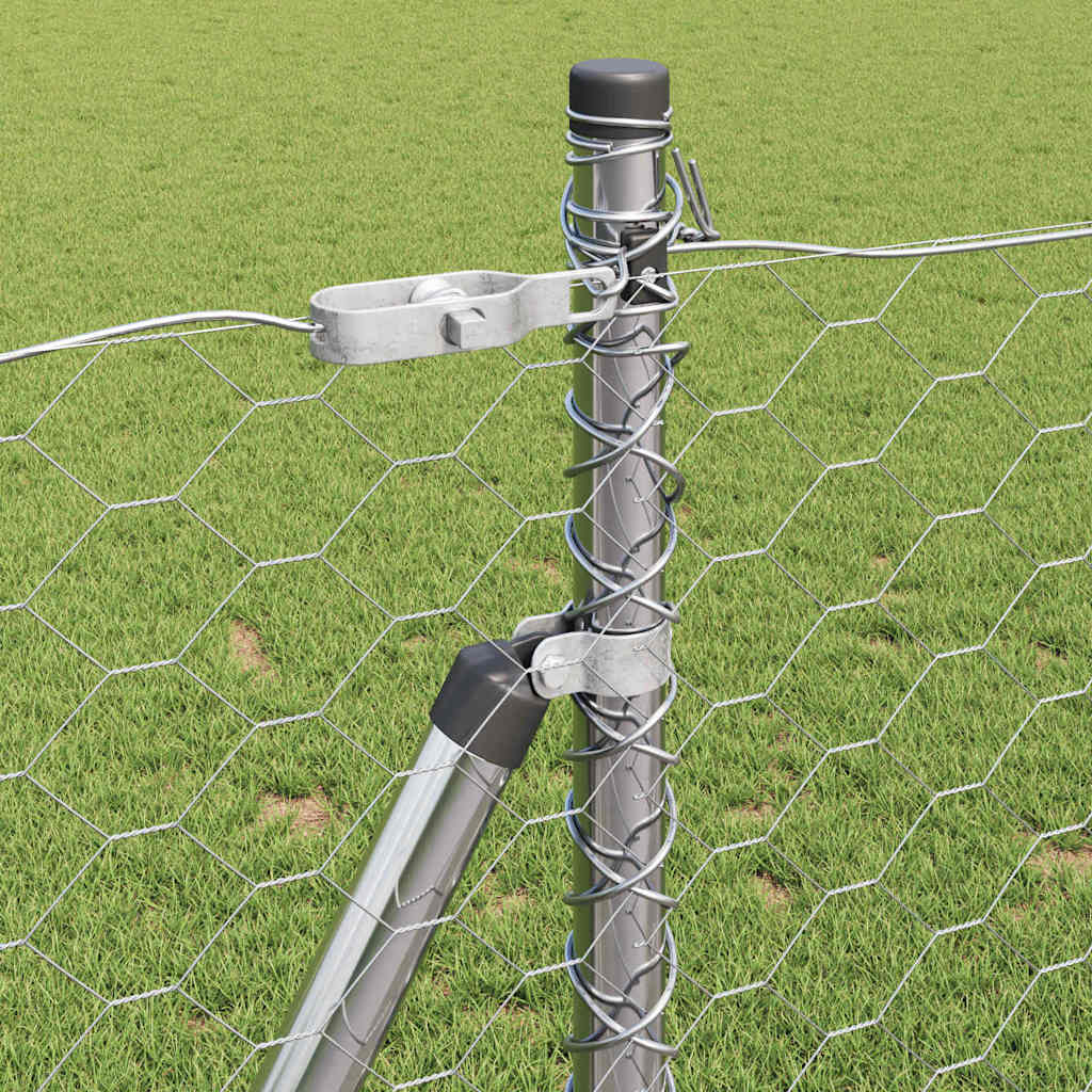 Palo della recinzione Argento 100 x 0,8 m (maglia da 50 mm)