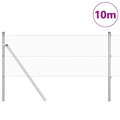 Recinzione con pali. Argento 0.4 x 10 m Acciaio
