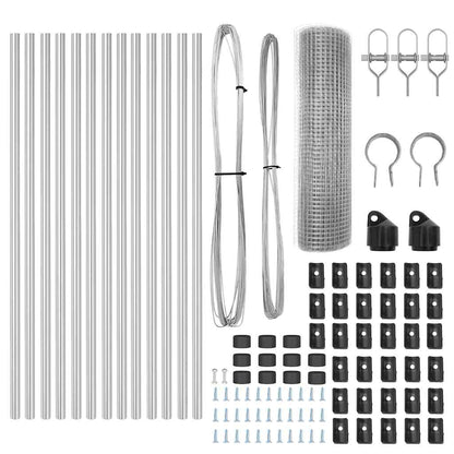 Recinzione con pali. Argento 0.4 x 25 m Acciaio