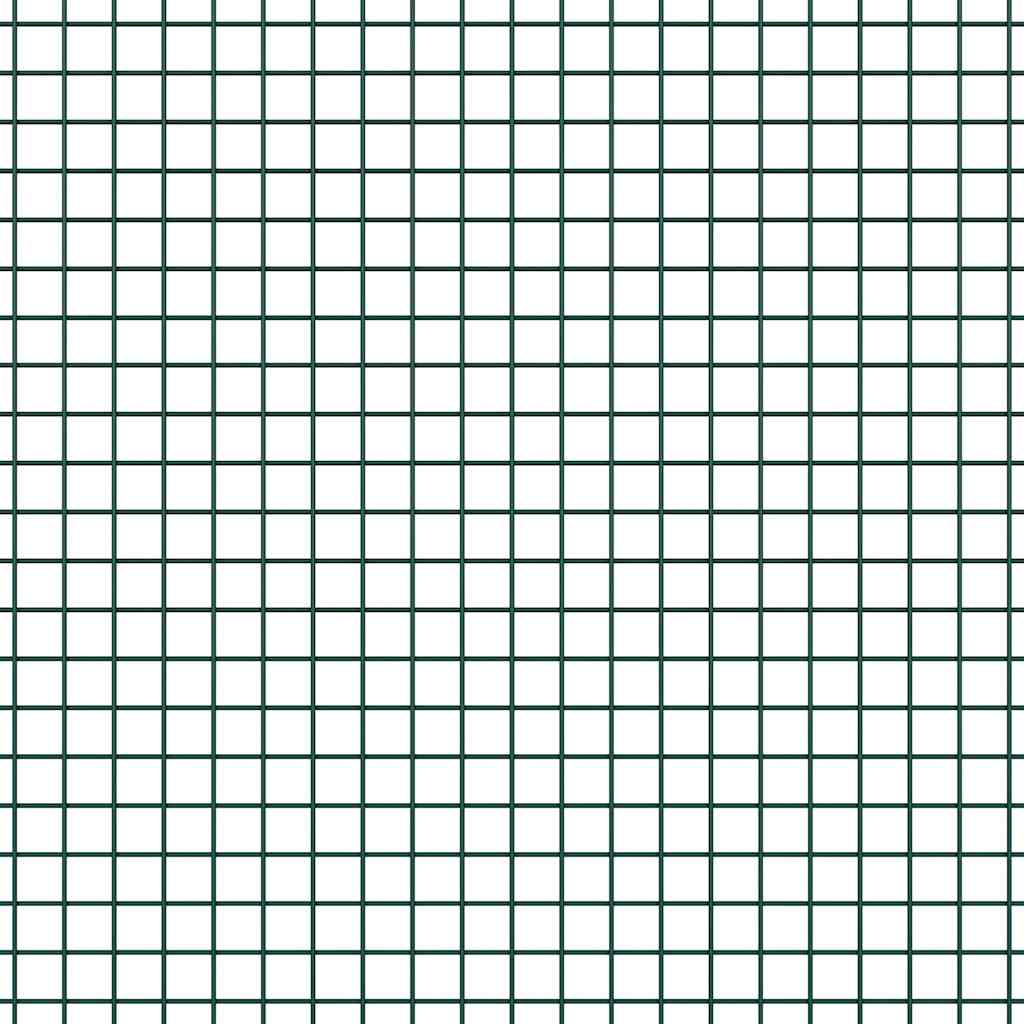 Recinzione con pali. Verde 0.5 x 10 m Acciaio