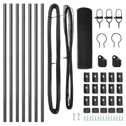 Recinzione con pali. Grigio 0.5 x 10 m Acciaio