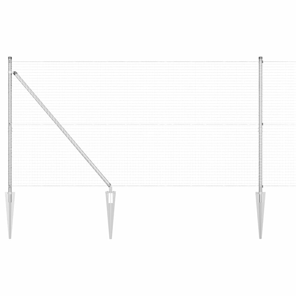 Recinzione in rete saldata con punte 10 x 1,4 m (L x H)