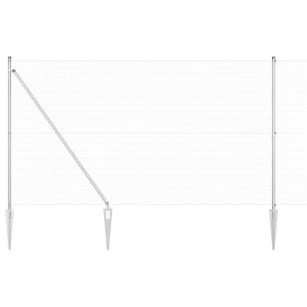 Recinzione in rete saldata con punte 10 x 1,6 m (L x A)
