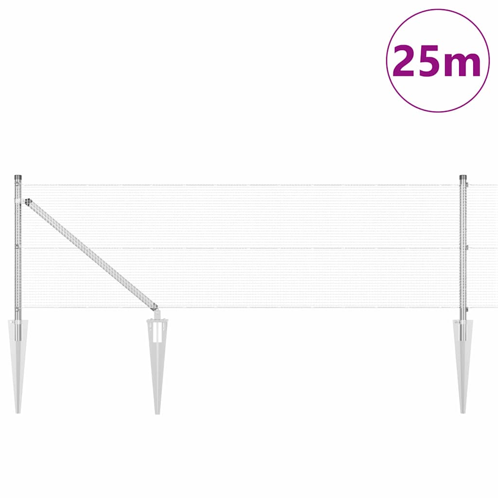Recinzione in rete saldata con punte Acciaio Argento Rete | homemem39