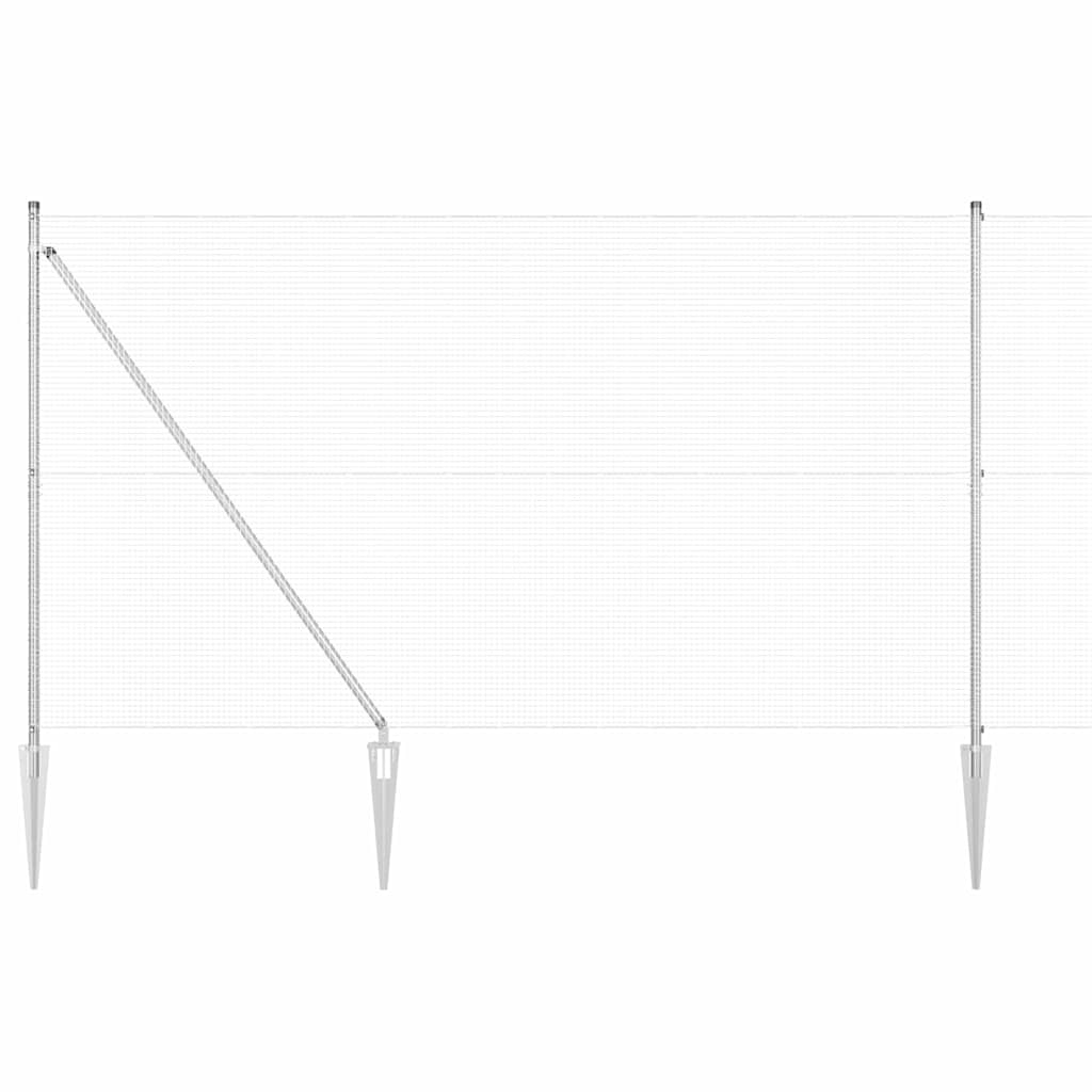 Recinzione in rete saldata con punte 25 x 1,6 m (L x H)