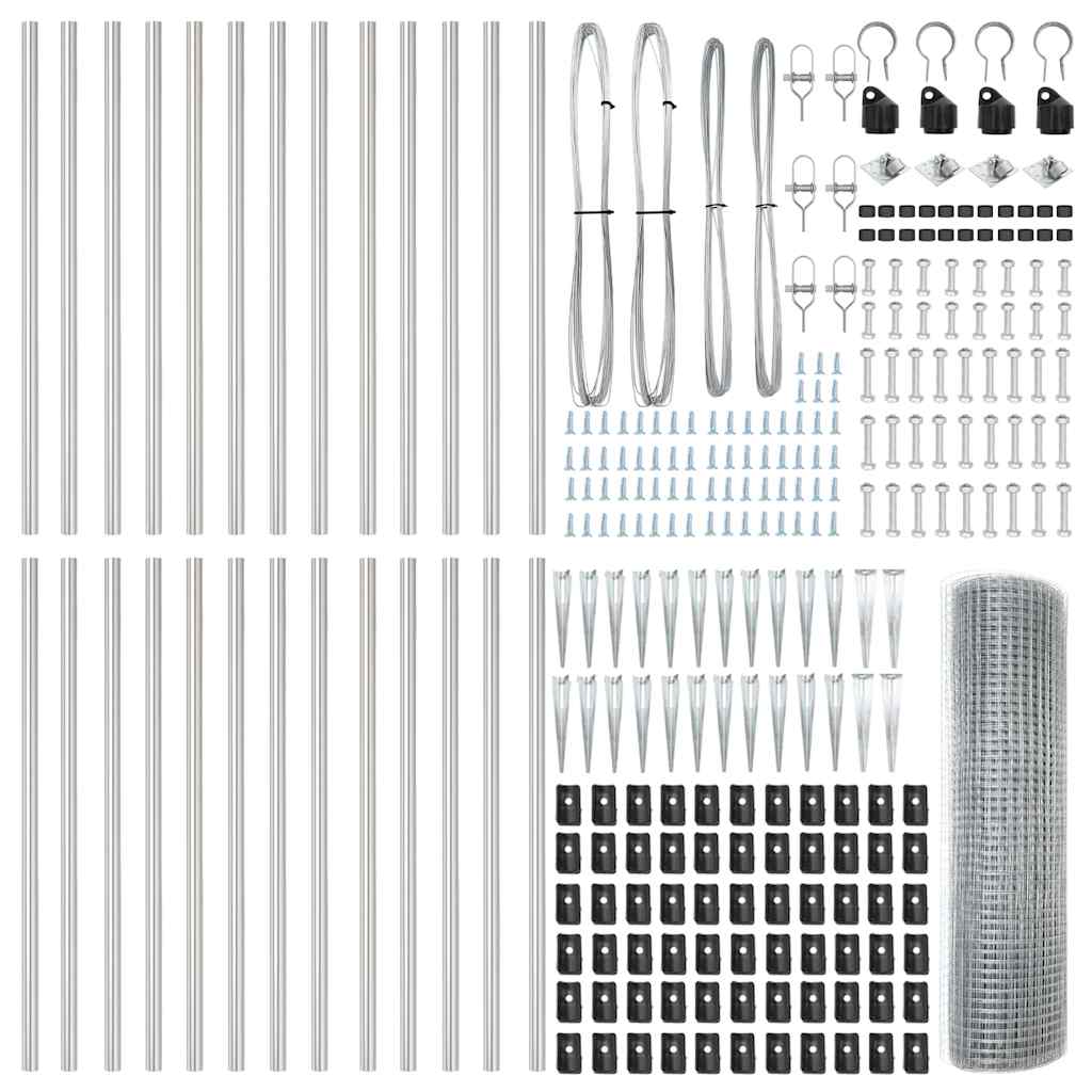 Recinzione in rete saldata con punte Acciaio Argento Rete | homemem39