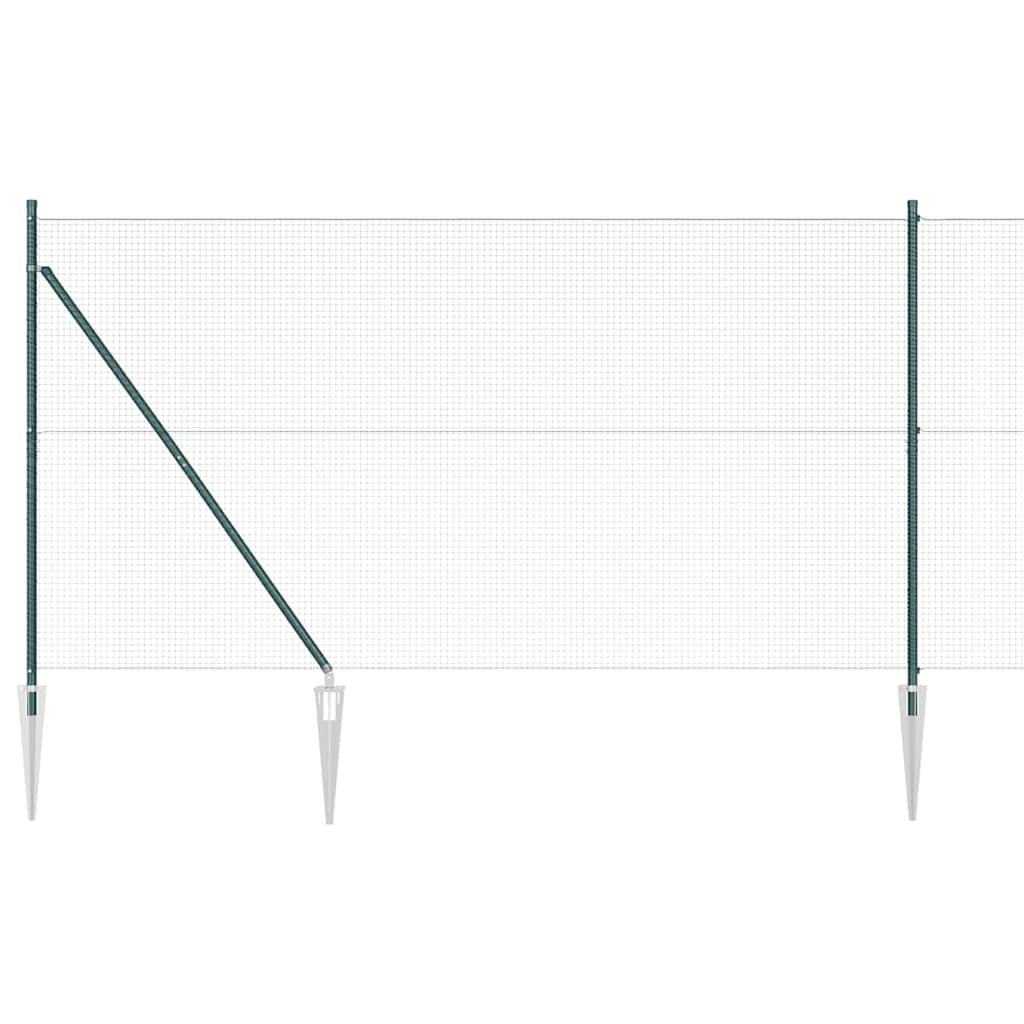 Recinzione in rete saldata con punte Acciaio e PVC Verde Rete | homemem39