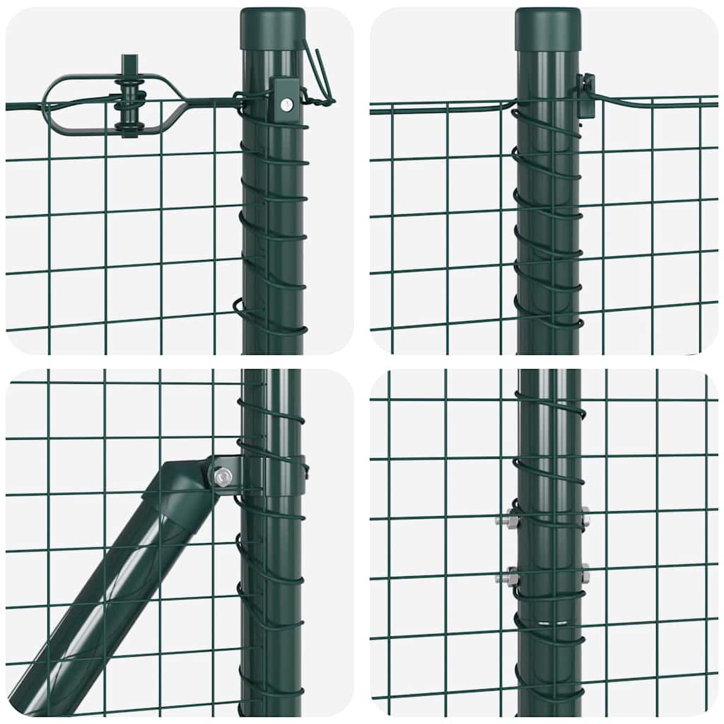 Recinzione in rete saldata con punte Acciaio e PVC Verde Rete | homemem39
