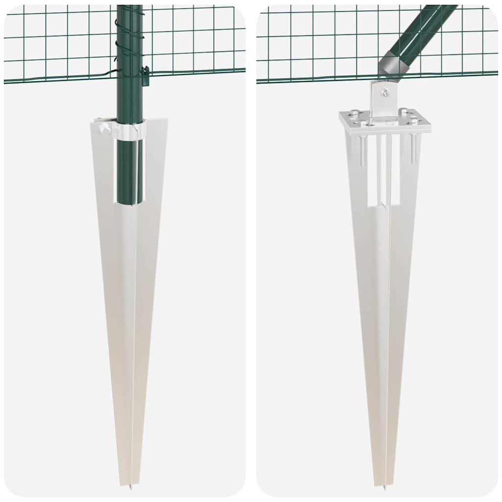 Recinzione in rete saldata con punte Acciaio e PVC Verde Rete | homemem39