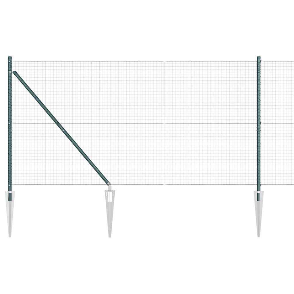 Recinzione in rete saldata con punte Acciaio e PVC Verde Rete | homemem39