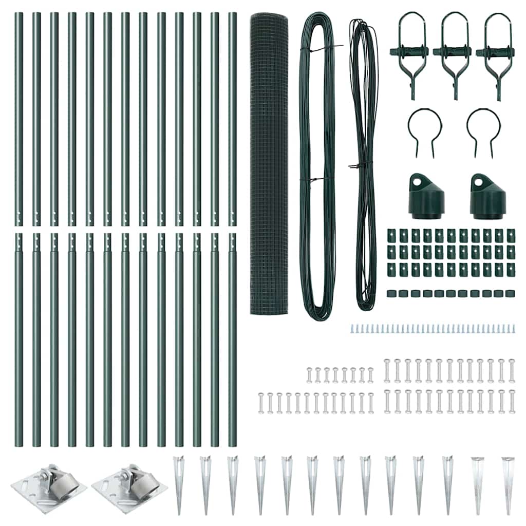 Recinzione in rete saldata con punte Acciaio e PVC Verde Rete | homemem39