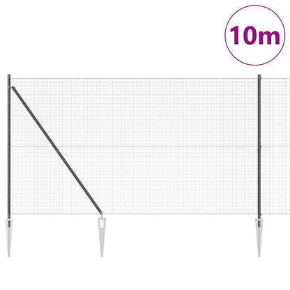 Recinzione in rete saldata con punte Acciaio e PVC Grigio Rete | homemem39