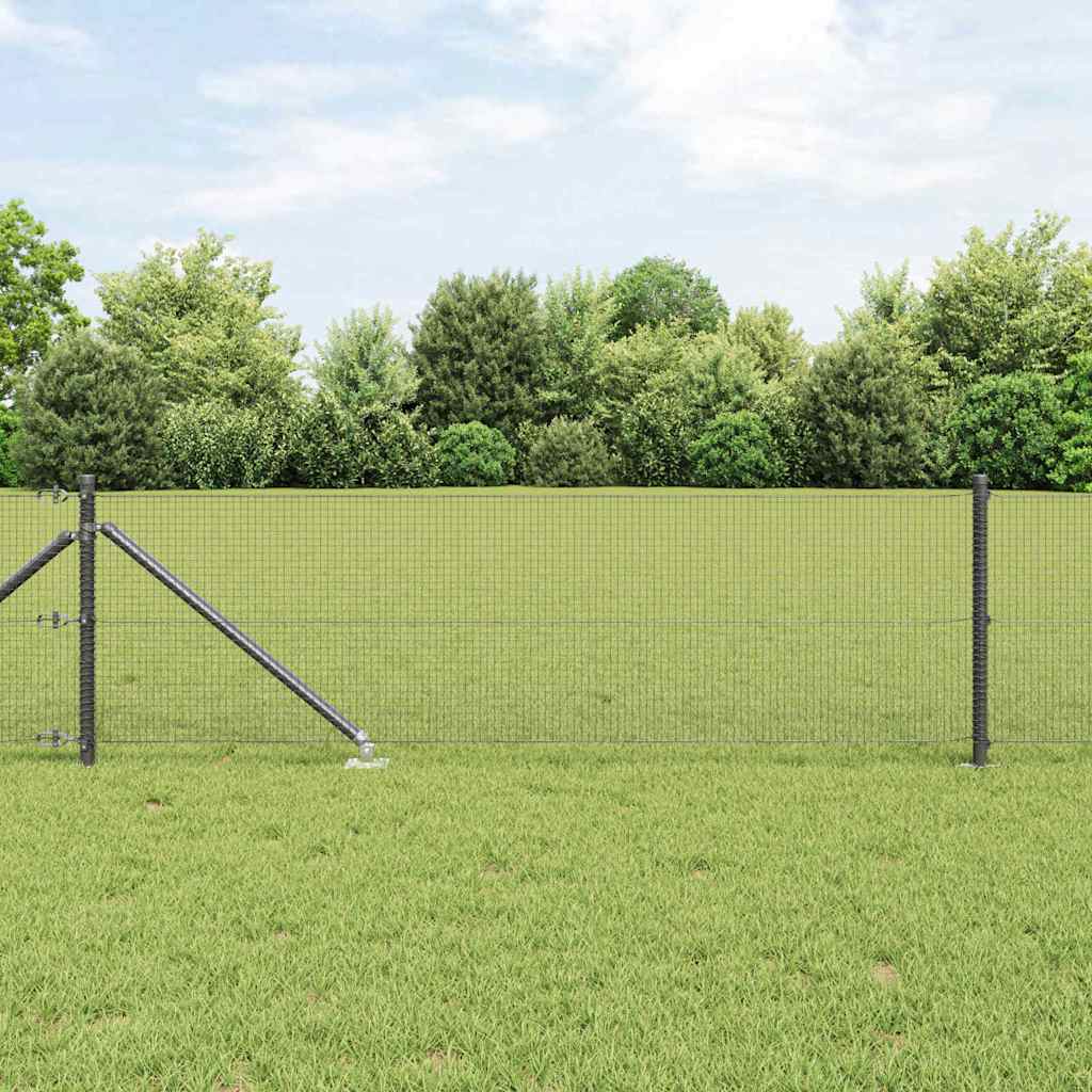 Recinzione in rete saldata con punte Acciaio e PVC Grigio Rete | homemem39
