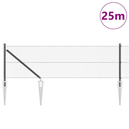 Recinzione in rete saldata con punte 25 x 0,5 m (L x H)
