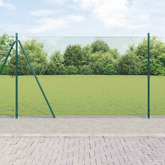 Recinzione Metallica Saldato con Base in Cemento 25 x 1,4 m