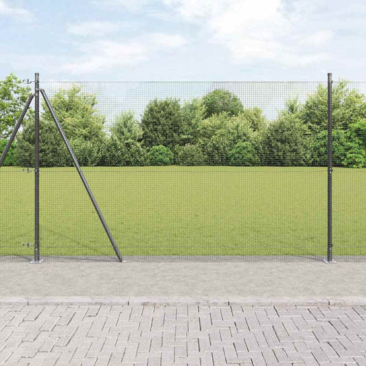 Recinzione Metallica Saldato con Base in Cemento 10 x 1,6 m