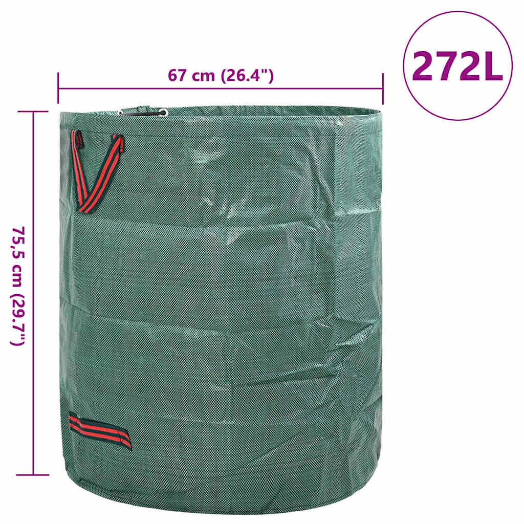 Sacchi per Rifiuti da Giardino 12 pcs Verde 67 x 67 x 75.5 cm