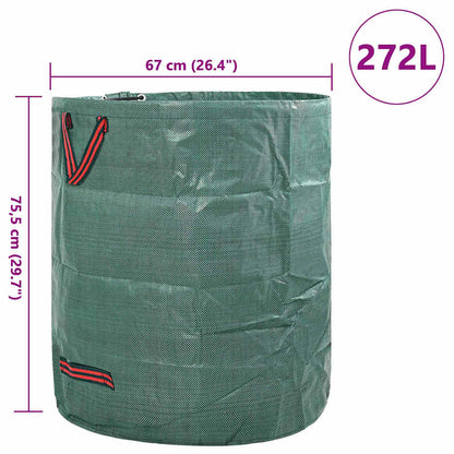 Sacchi per Rifiuti da Giardino 12 pcs Verde 67 x 67 x 75.5 cm