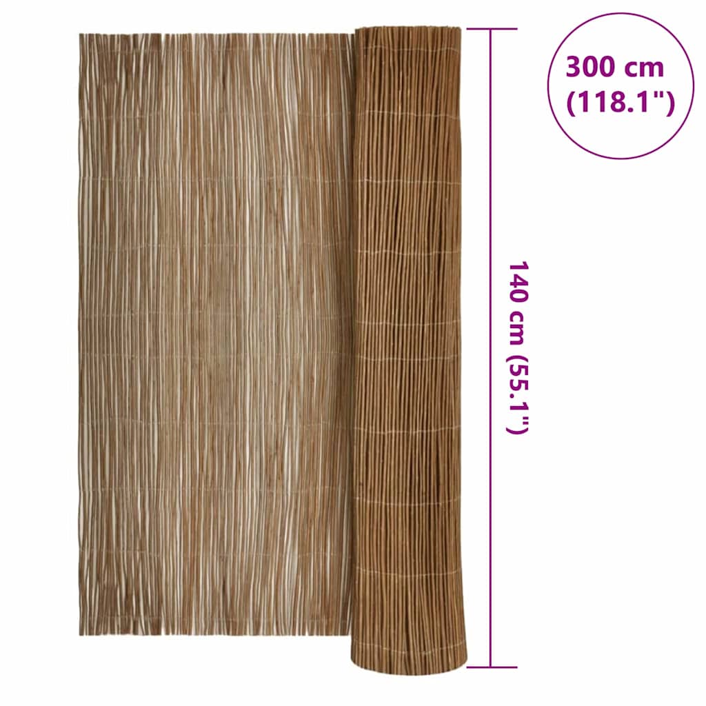 Recinzione in Willows Naturale 140 x 300 cm Salice | homemem39
