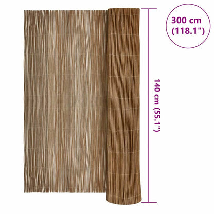 Recinzione in Willows Naturale 140 x 300 cm Salice | homemem39