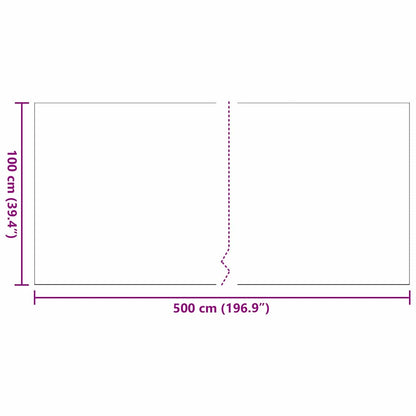 Erba artificiale Nero 500 x 100 x 3 cm Polipropilene