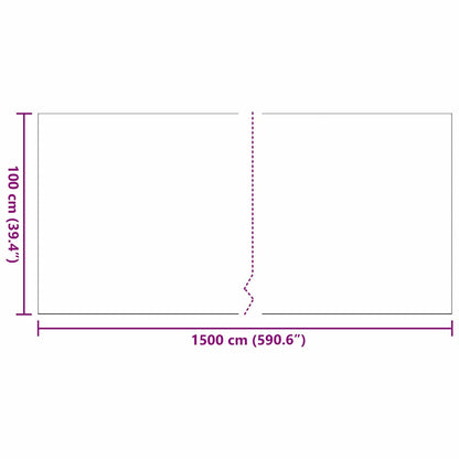 Erba artificiale Nero 1500 x 100 x 3 cm Polipropilene