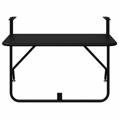 Tavolo Appeso da Balcone Nero 60 x 39 x 65 cm Acciaio