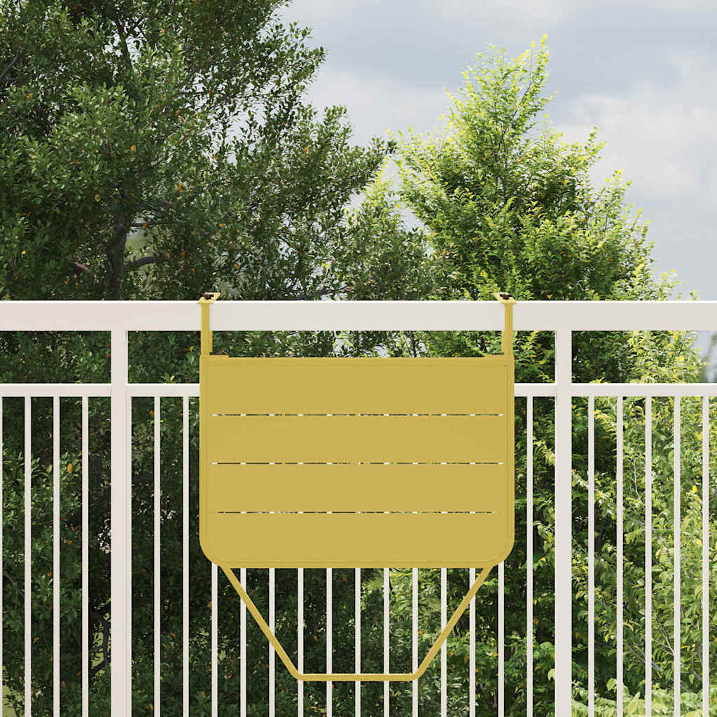 Tavolo Appeso da Balcone Oro 60 x 39 x 65 cm Acciaio