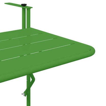 Tavolo Appeso da Balcone Verde 60 x 39 x 65 cm Acciaio