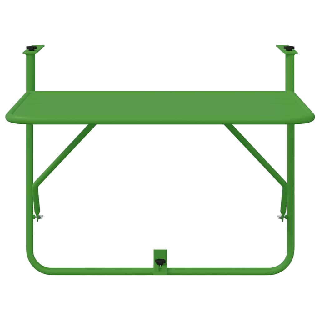 Tavolo Appeso da Balcone Verde 60 x 39 x 65 cm Acciaio