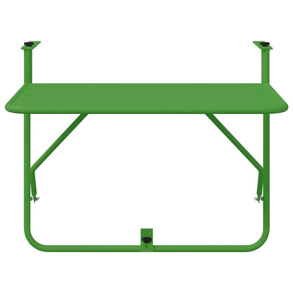 Tavolo Appeso da Balcone Verde 60 x 39 x 65 cm Acciaio