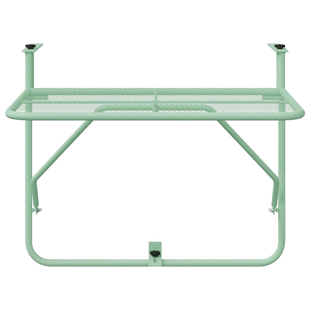 Tavolo Appeso da Balcone Verde menta 60 x 39 x 65 cm Acciaio
