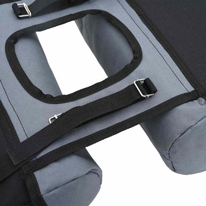 Borsa per biciclette Grigio e Nero 31.5 x 15.5 x 40 cm