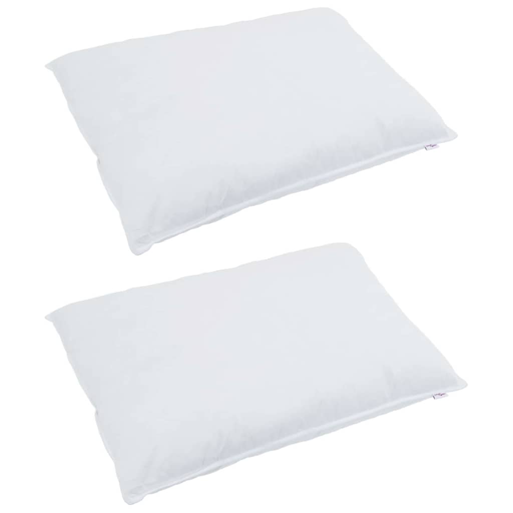 Cuscino con cuscino 2 pcs Bianco 50 x 75 cm Piuma