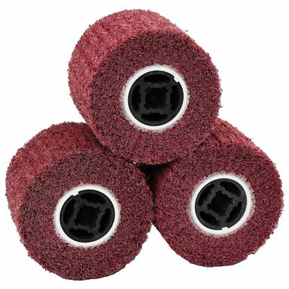 Rulli Abrasivi 3 pcs Rosso 12 x 12 x 10 cm Fibra Sintetica