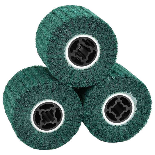 Rulli Abrasivi 3 pcs Verde 12 x 12 x 10 cm Fibra Sintetica