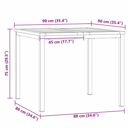 TavolodaPranzo Marrone 90 x 90 x 75 cm Legno di Acacia Massello | homemem39