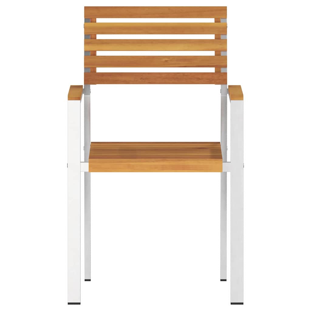 SediadaGiardino 2 pcs Marrone 56x54,5x87cm Acacia solida