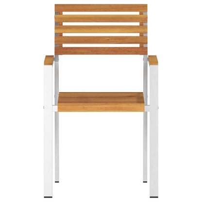 SediadaGiardino 4 pcs Marrone 56x54,5x87cm Acacia solida