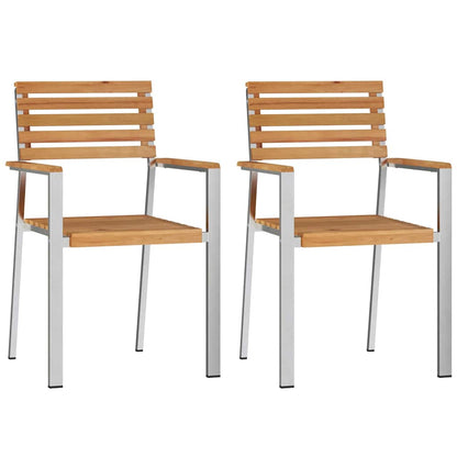 SediadaGiardino 2 pcs Marrone 56x54,5x87cm Teak solido - homemem39