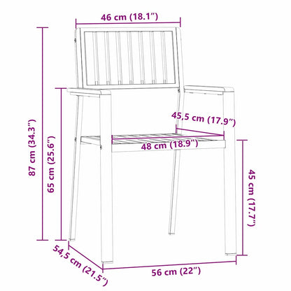 Sedia da Giardino 2 pcs Marrone Legno di teak solido | homemem39